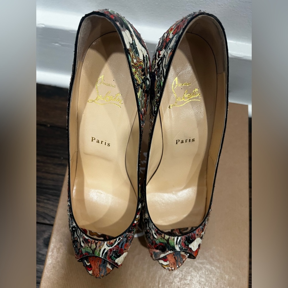 Christian Louboutin Multicolor 140 Python Faience… - image 7